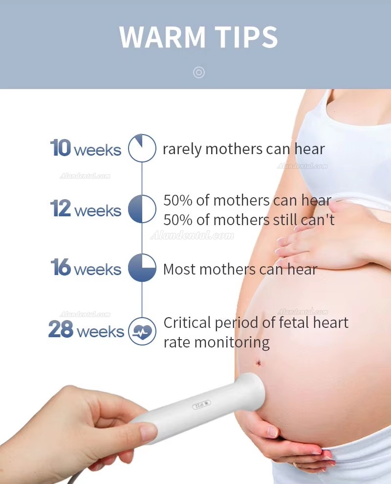 CONTEC 10A(LED) Baby Sound Monitor Pocket Fetal Doppler